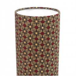 Luminaire tube marron et rouge