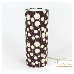 Lampe tendance "Fleur de coton" (chocolat)