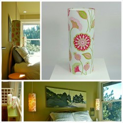 Custom made cylinder lampshade