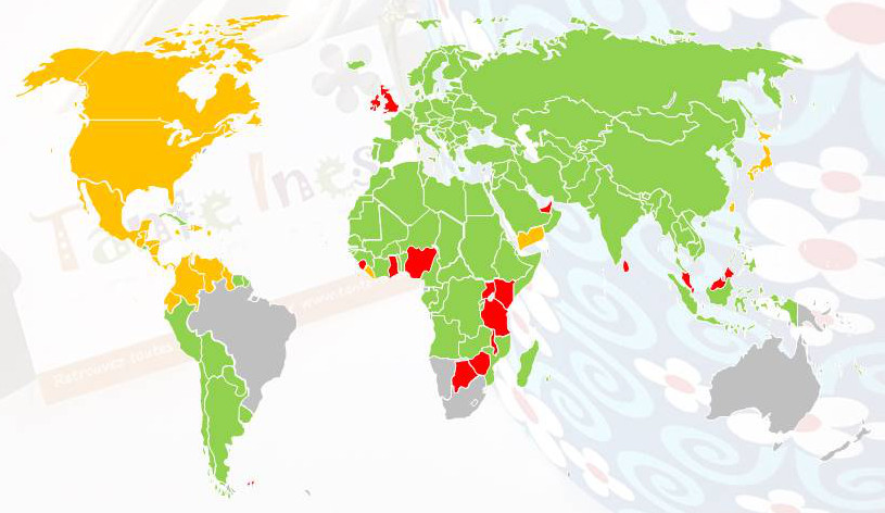 Carte des prises électriques